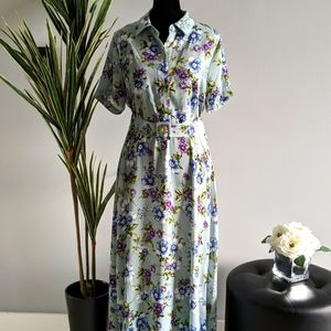 Emma & Michelle short sleeve floral maxi - Small